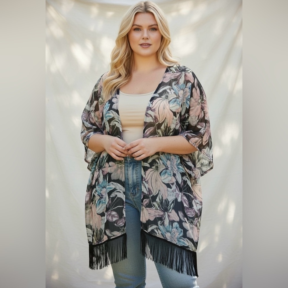 🆕Addition Elle x Love & Legend - Floral tassel pastel duster